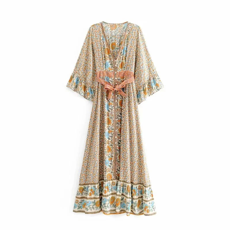 Sunkissed Wanderer | Flowy Maxi Dress