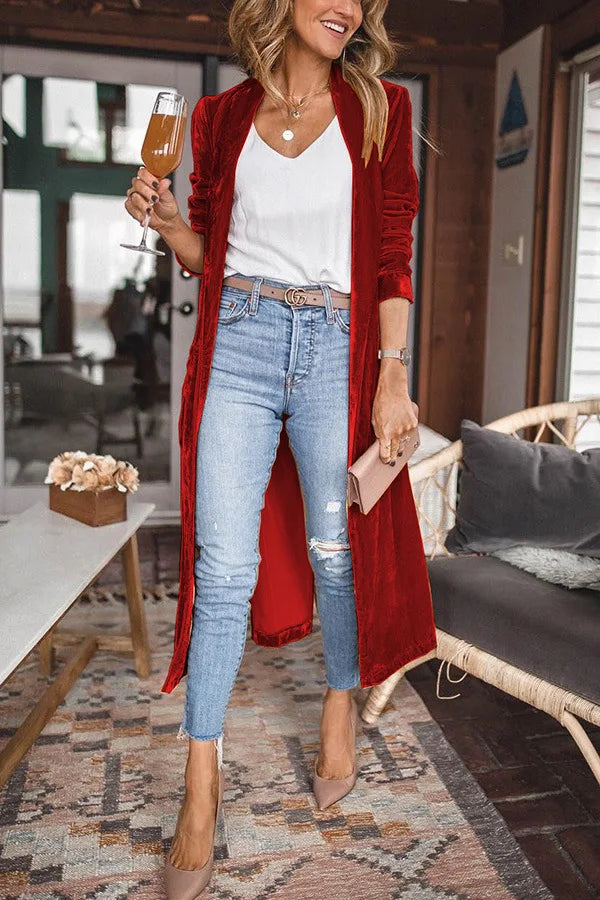 Selma | The Velvet Boho Long Coat