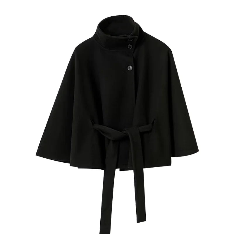 Elise | The Casual Woolen Cape Coat