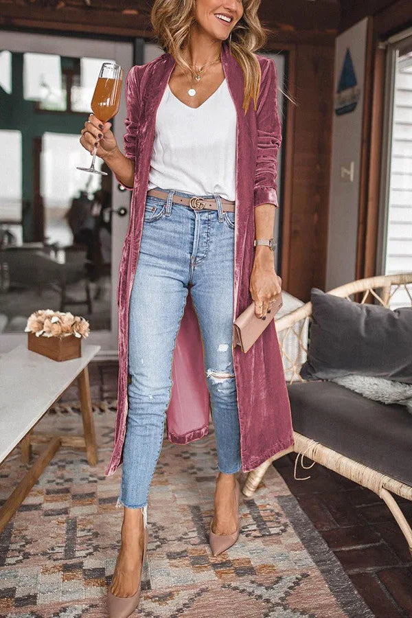Selma | The Velvet Boho Long Coat