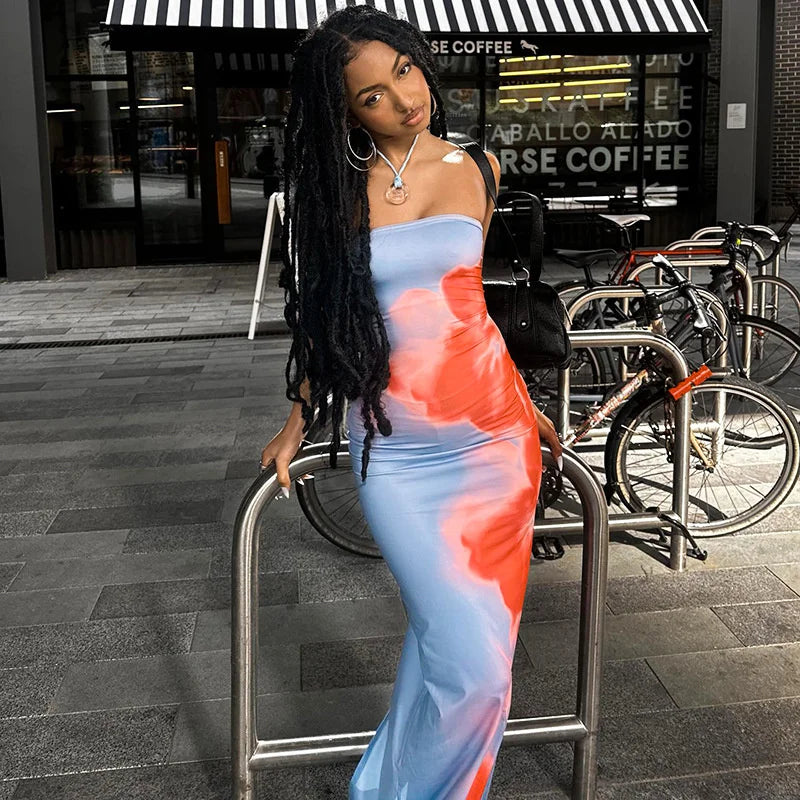 Fiery Petal | Y2K Glamourklänning