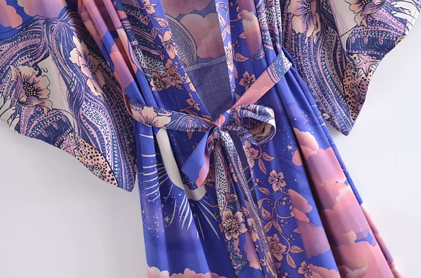 Lunar Serenity | Celestial Long Kimono