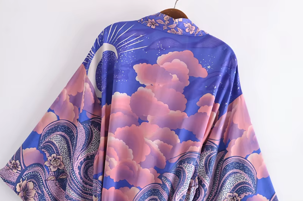 Lunar Serenity | Celestial Long Kimono