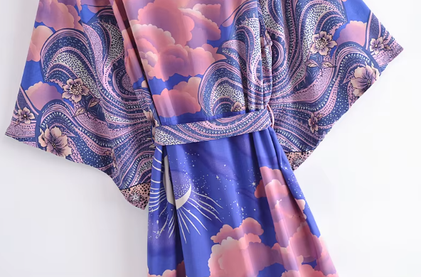 Lunar Serenity | Celestial Long Kimono