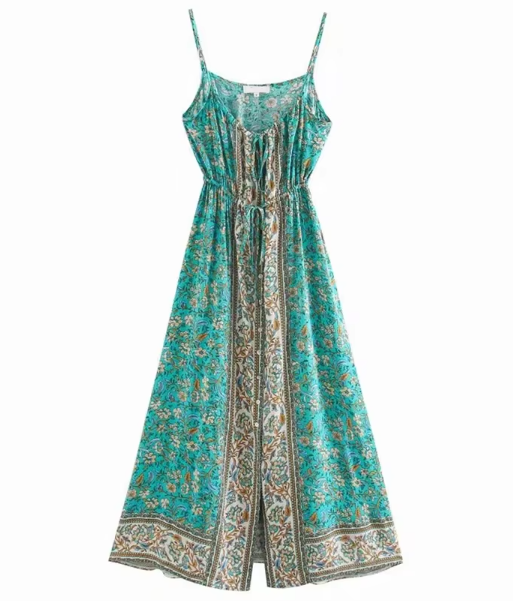 Drömmande Vildblomma | Bohemisk Midiklänning