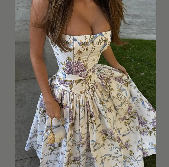 Floral Kiss Maxi | Romantisk Klänning