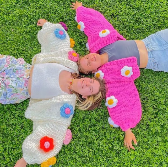 Fleur | The 3D Floral Knit Cardigan