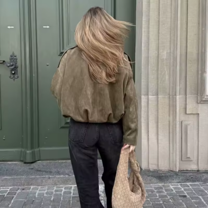 Vivienne | The Classic Suede Bomber