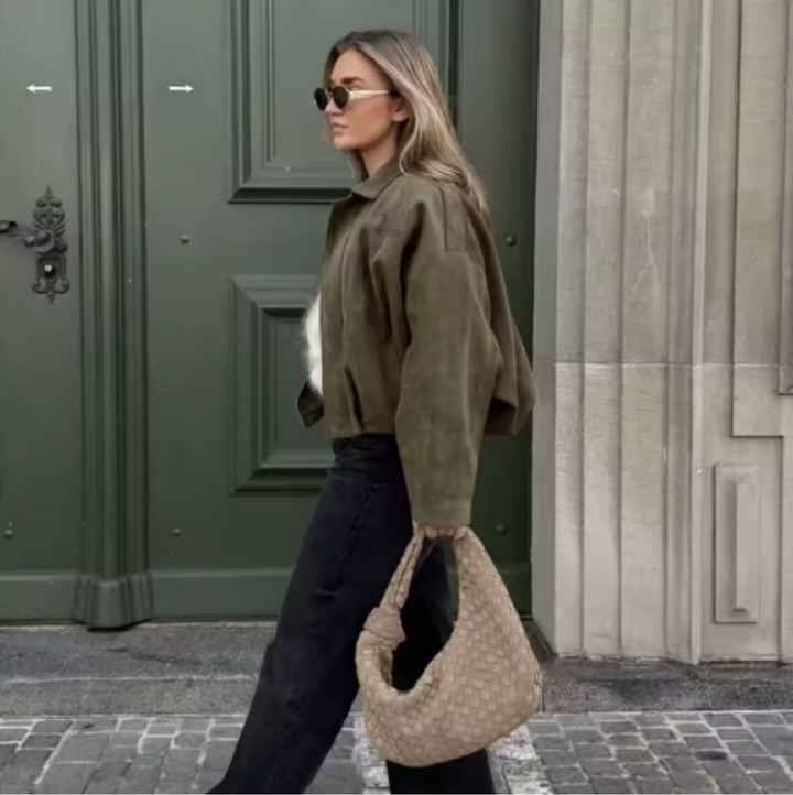 Vivienne | The Classic Suede Bomber