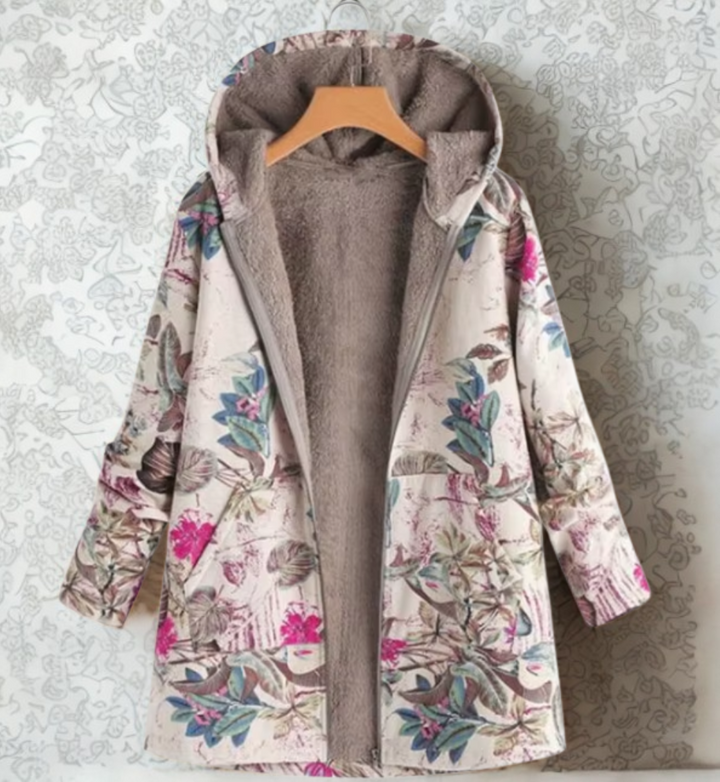 Elina | Blommig Vintage Fleece Kappa
