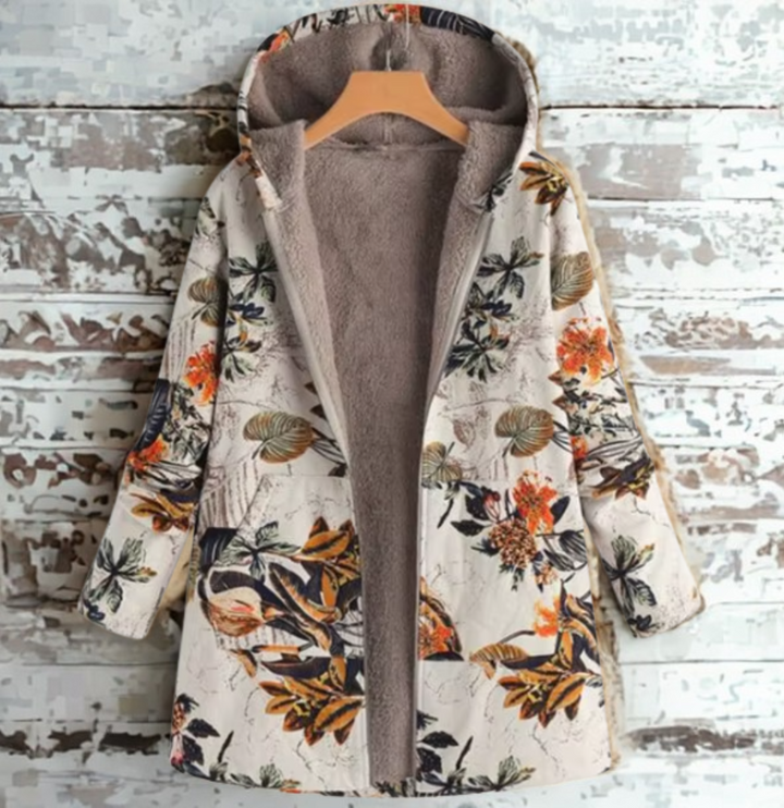Elina | Blommig Vintage Fleece Kappa