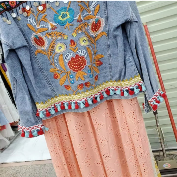 Mariposa | The Boho Embroidered Denim Jacket