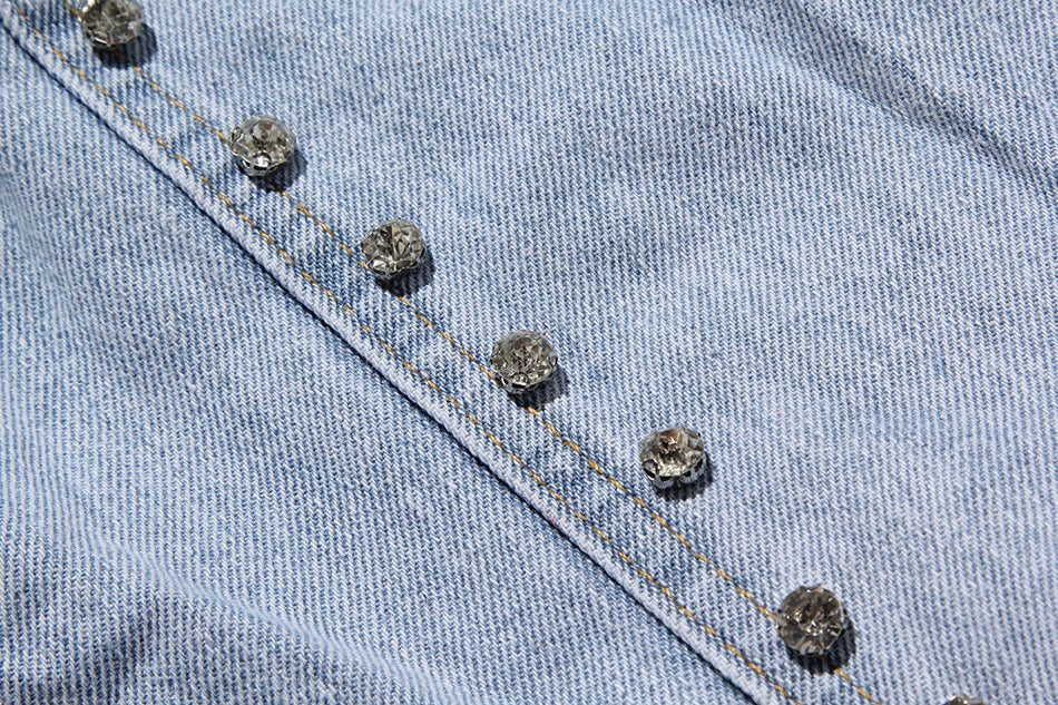 Diamond Heart | Open Back Jeansjacka
