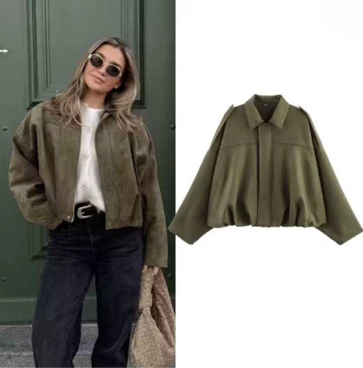 Vivienne | The Classic Suede Bomber
