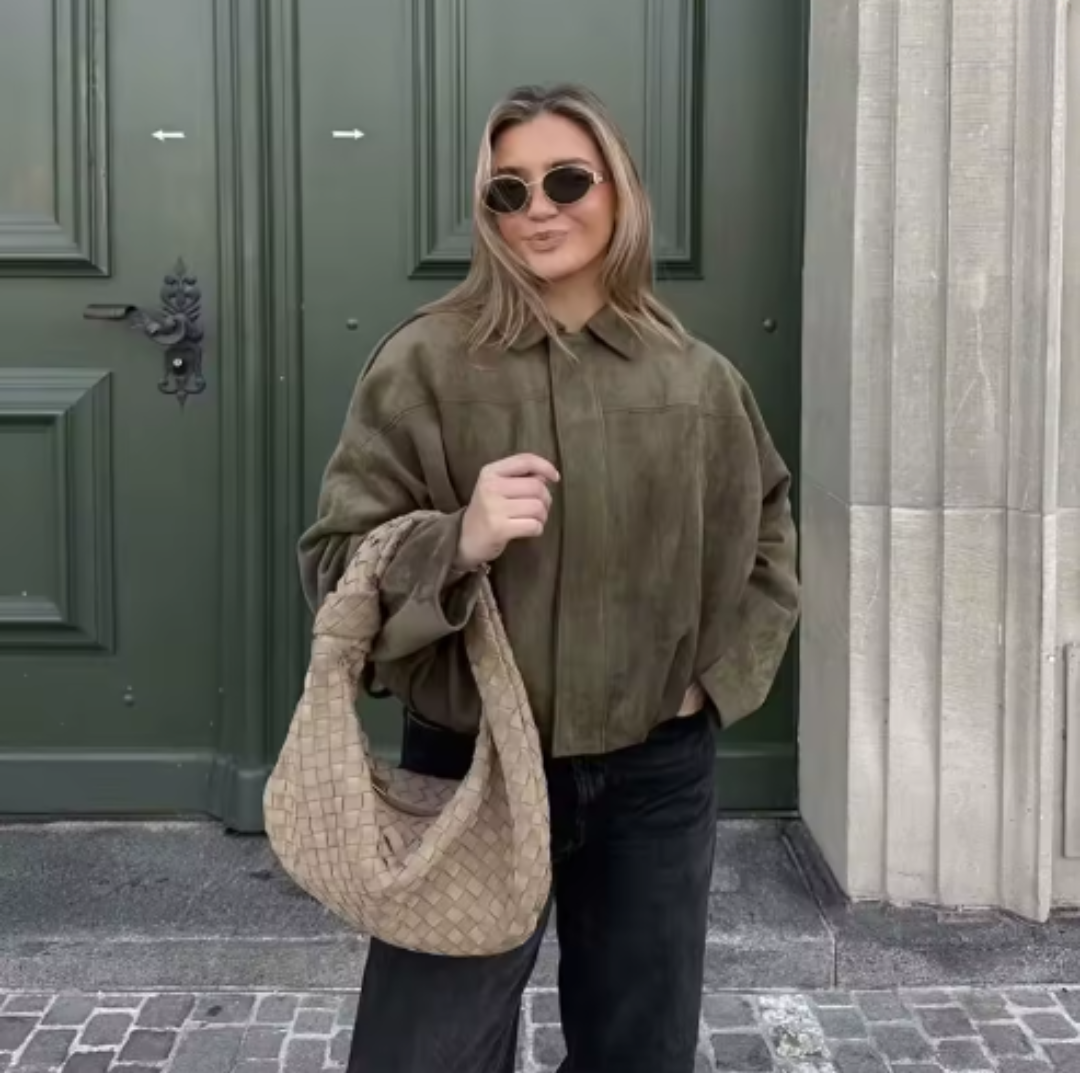 Vivienne | The Classic Suede Bomber