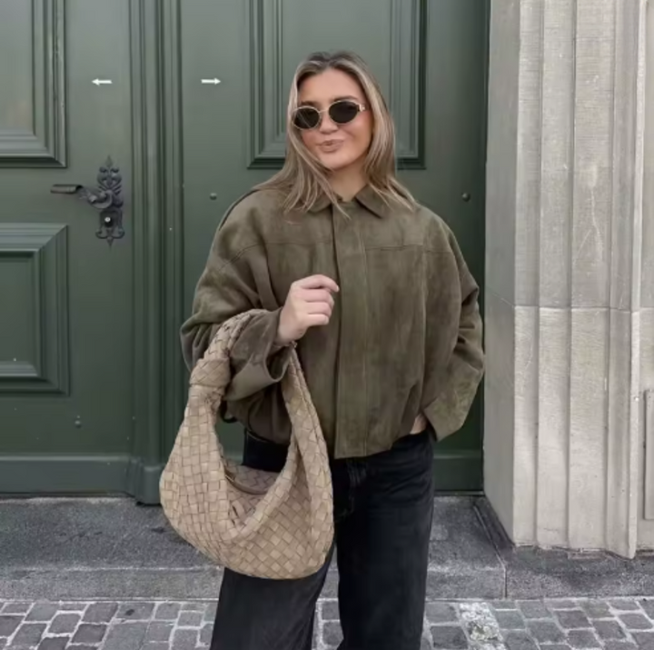 Vivienne | The Classic Suede Bomber