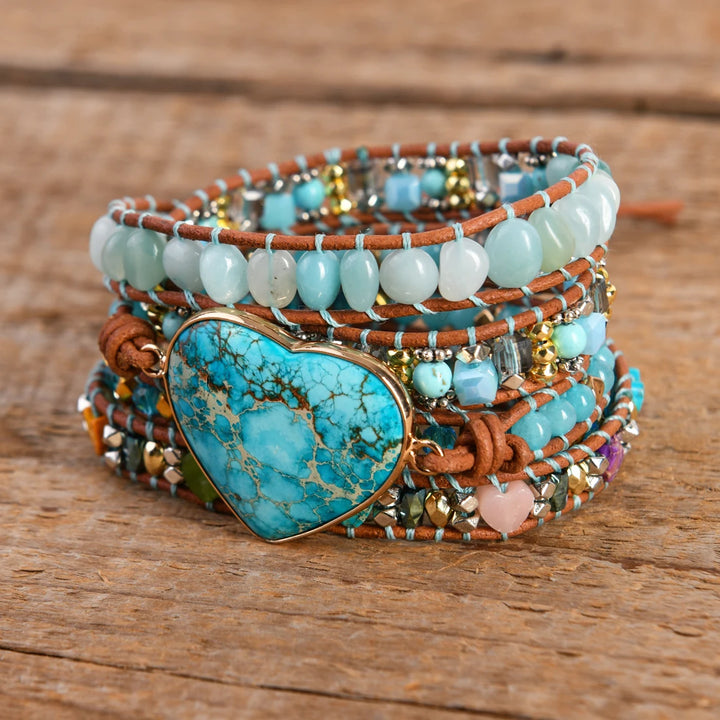 Luna Heart Bracelet | Bohemian Stone Jewelry
