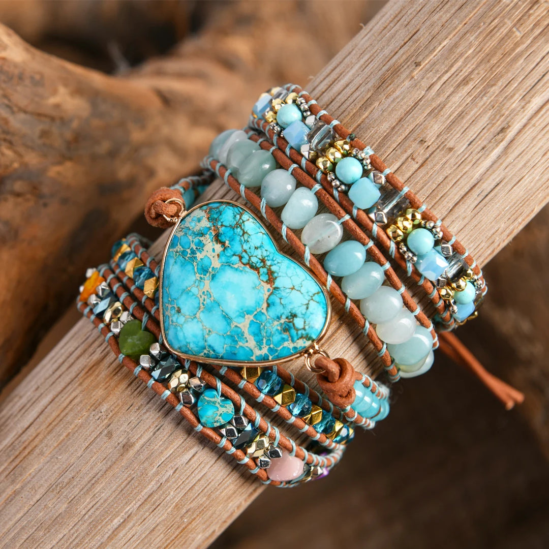Luna Heart Bracelet | Bohemian Stone Jewelry