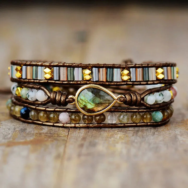 Ethnic Love | Labradonit Armband - Thalita