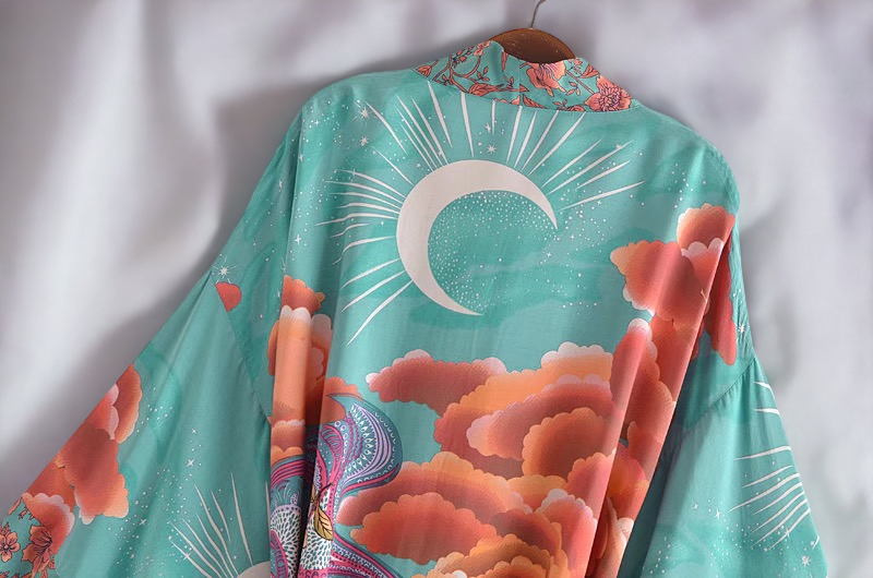 Blauer Mond | Wunderschöner Kimono 