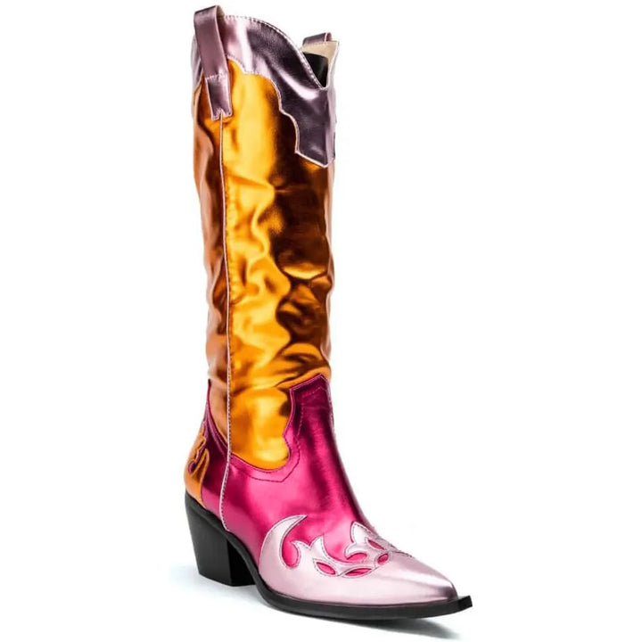 Midnight Shine | Metallic Cowboy Boots