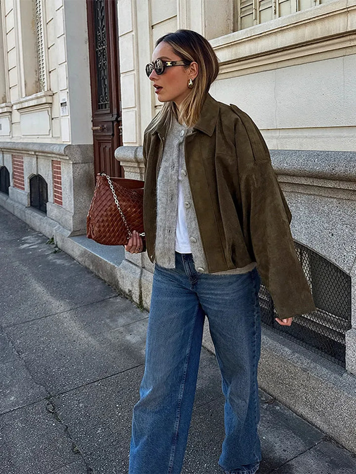Vivienne | The Classic Suede Bomber