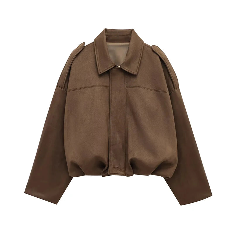 Vivienne | The Classic Suede Bomber