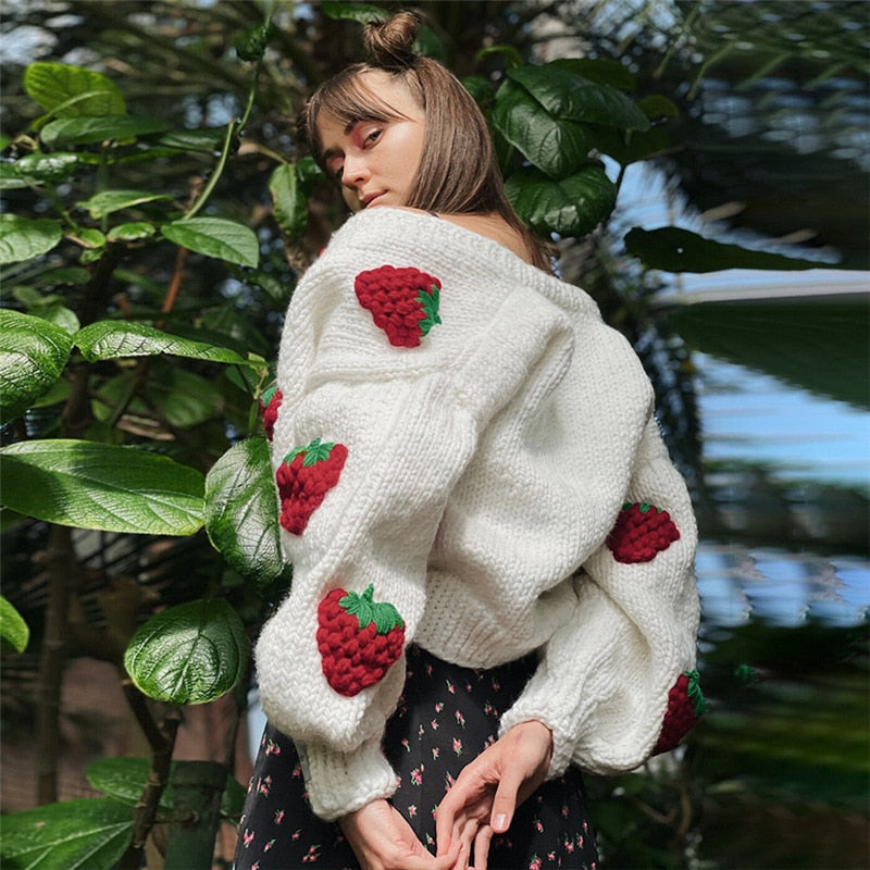 Strawberry Daydream | Söt Vintage Sweater