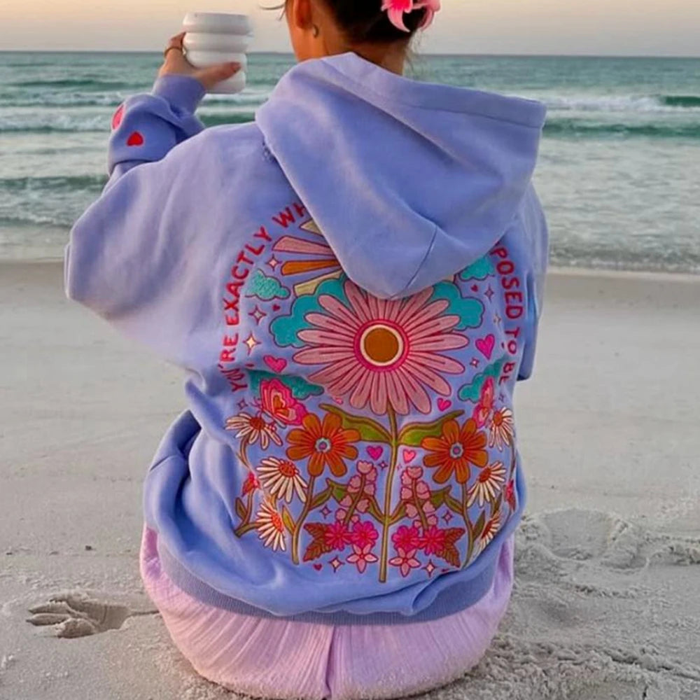 Amara | Embroidered Bloom Hoodie