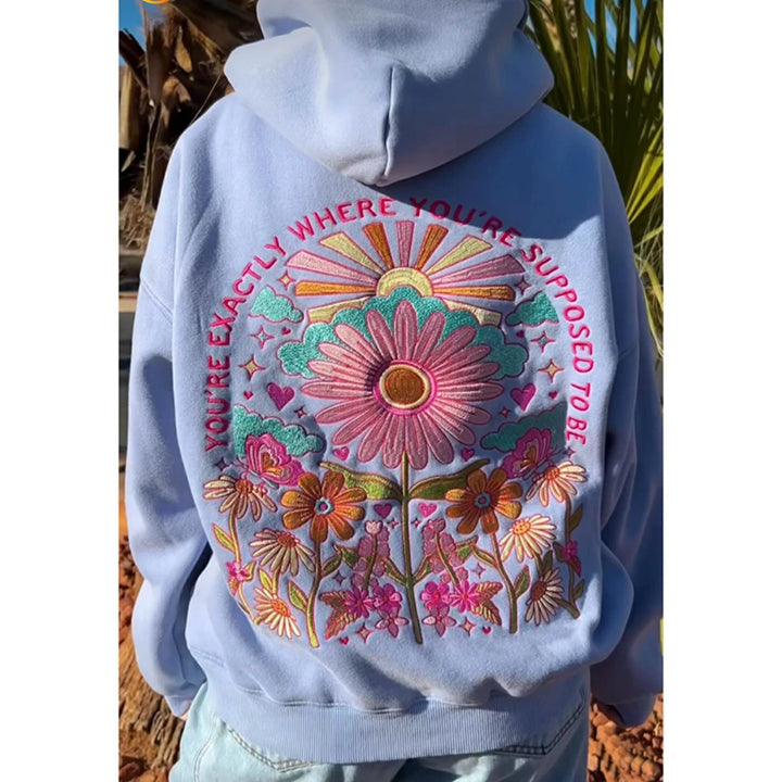 Amara | Embroidered Bloom Hoodie