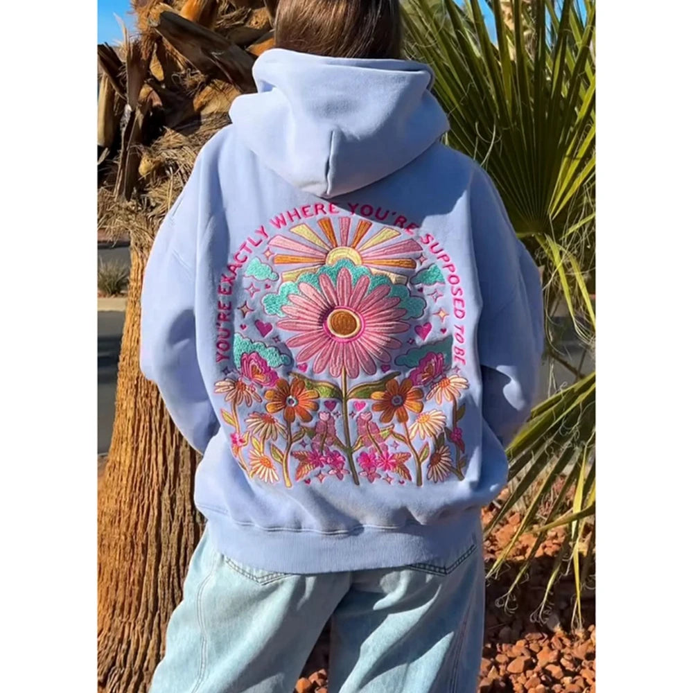 Amara | Embroidered Bloom Hoodie
