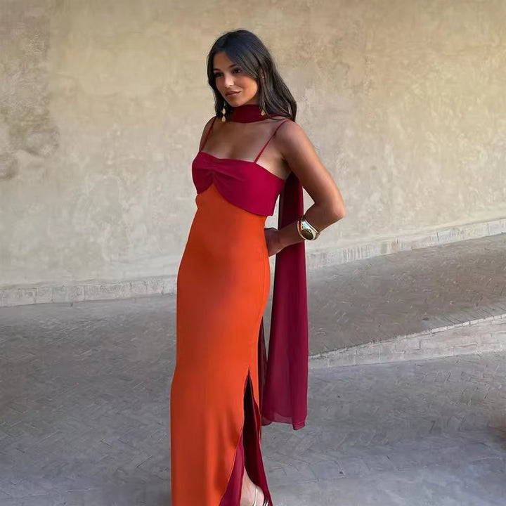 Elira Noir | Elegant Slim Fit Maxi Dress
