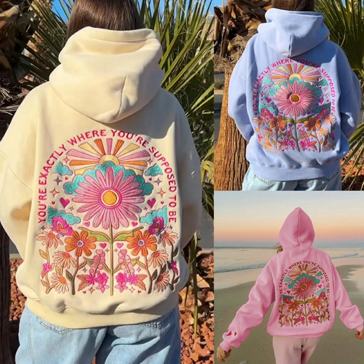 Amara | Embroidered Bloom Hoodie
