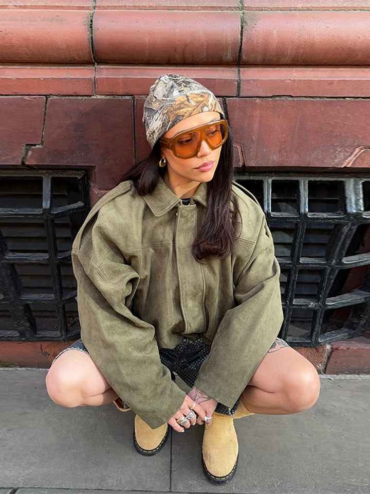 Vivienne | The Classic Suede Bomber