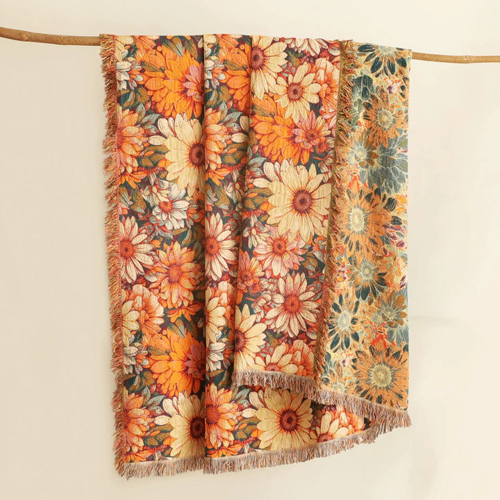 Meadow Bloom Blanket™ | Floral Cotton Blanket