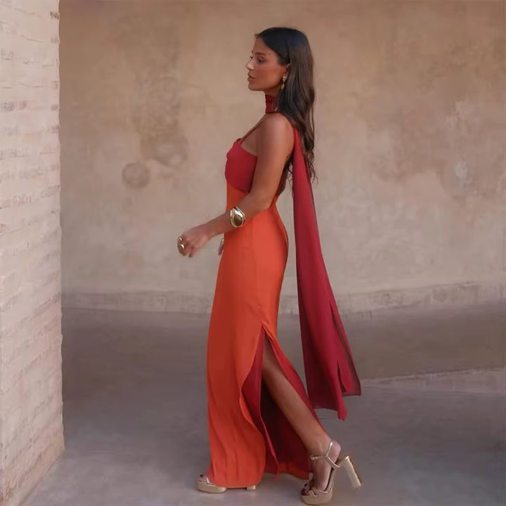 Elira Noir | Elegant Slim Fit Maxi Dress