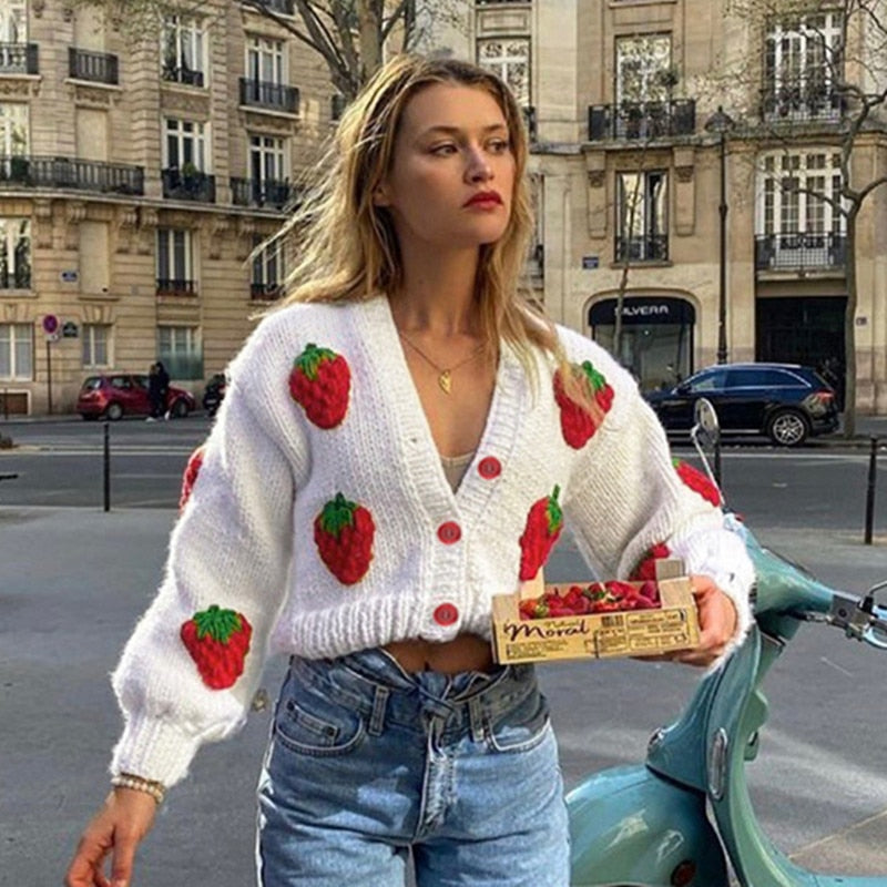 Strawberry Daydream | Cute Vintage Sweater