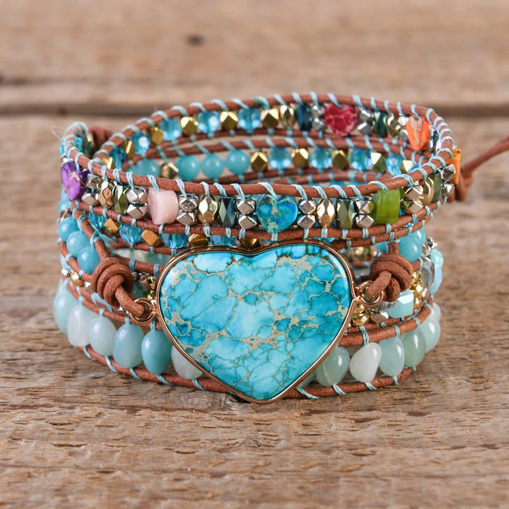 Luna Heart Bracelet | Bohemian Stone Jewelry