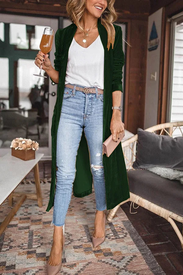 Selma | Lång Boho Sammetskappa