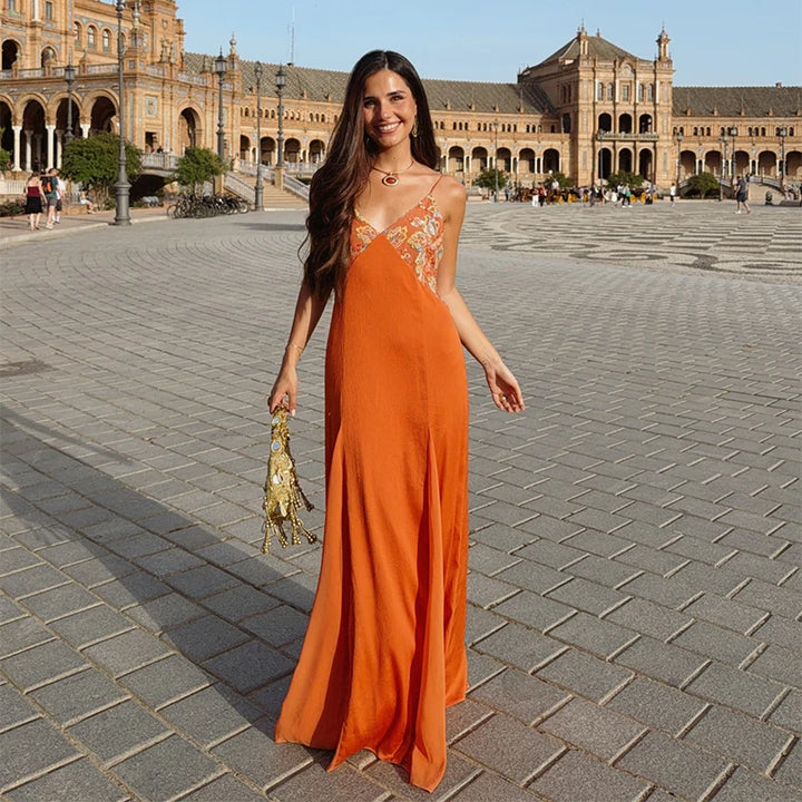 Paloma Sunset | Glittrande maxiklänning med paljetter