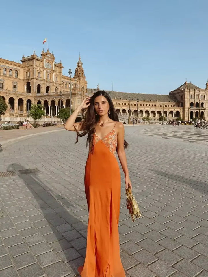Paloma Sunset | Glittrande maxiklänning med paljetter