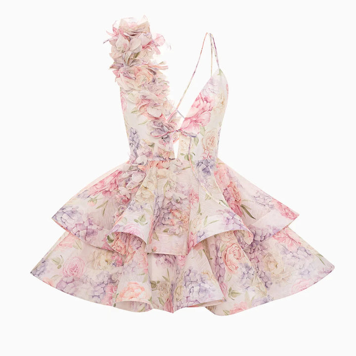 Petal Dancer | 3D Blommig Boho Miniklänning