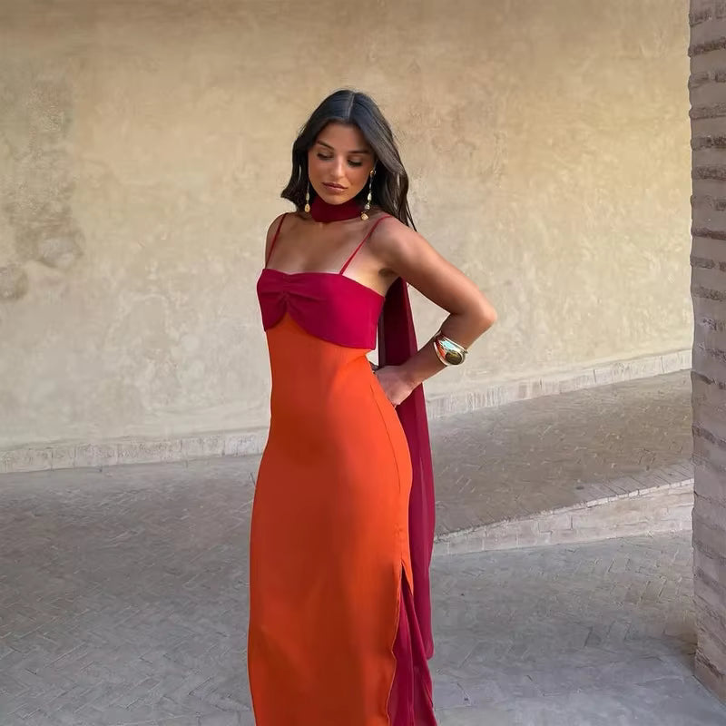 Elira Noir | Elegant Slim Fit Maxi Dress