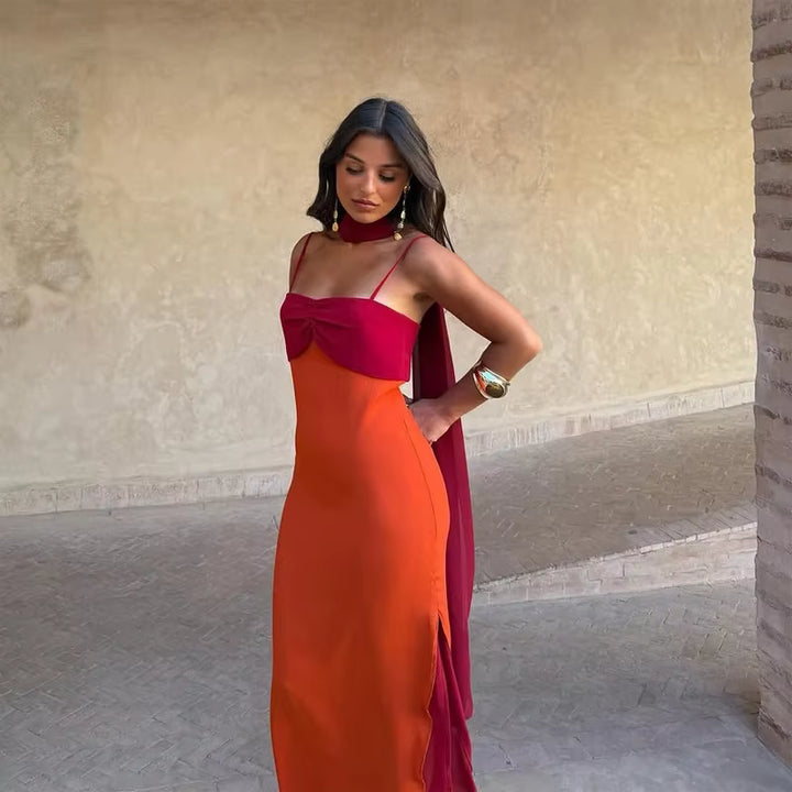 Elira Noir | Elegant Slim Fit Maxi Dress