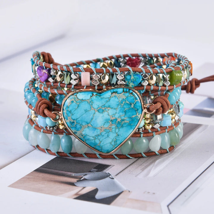 Luna Heart Bracelet | Bohemian Stone Jewelry