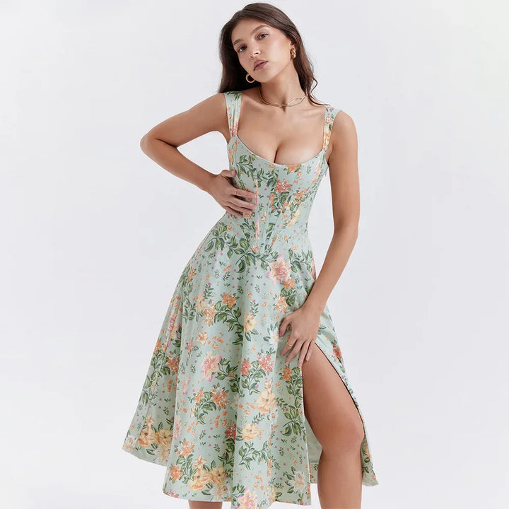 Serena in Bloom | A-Line Midi Dress