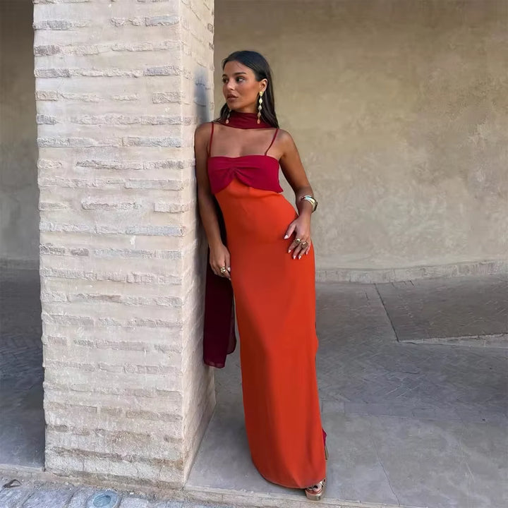 Elira Noir | Elegant Slim Fit Maxi Dress