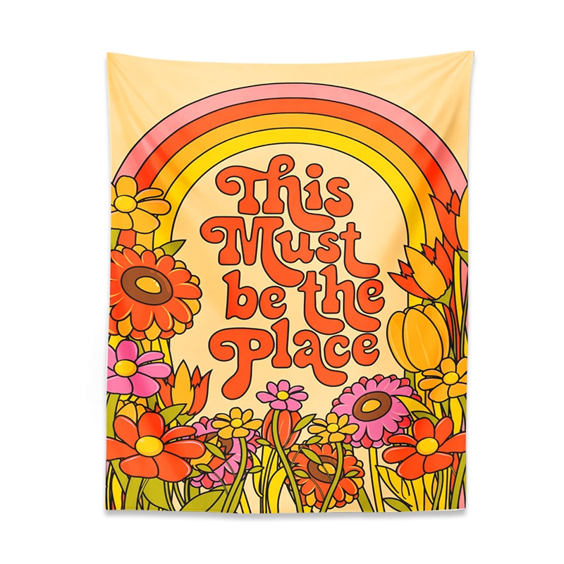 Sunny Rainbow | Retro 70s Wall Tapestry 