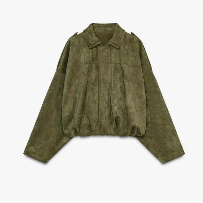 Vivienne | The Classic Suede Bomber