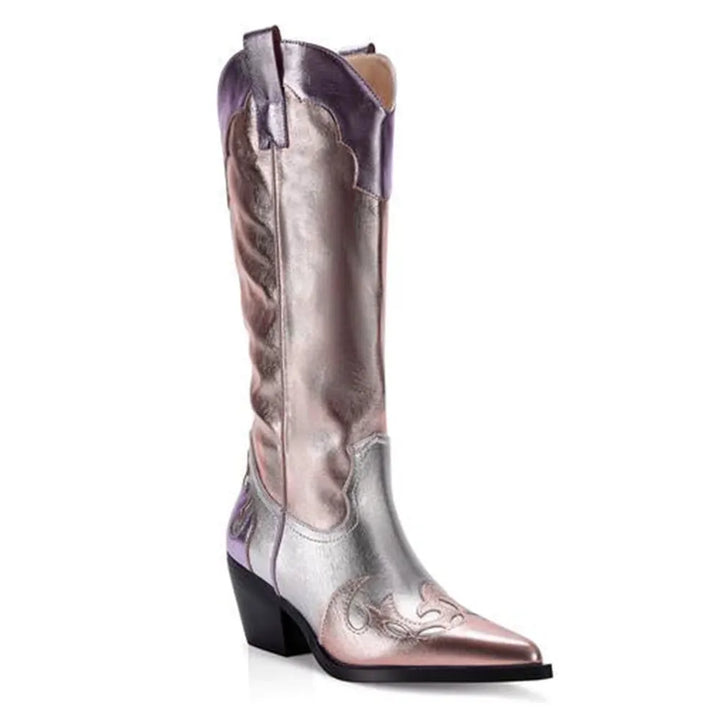 Midnight Shine | Metallic Cowboy Boots